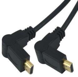 PremiumCord HDMI A - HDMI A M/M 5 méteres kábel, forgó (kphdmo5)