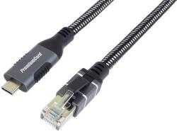 PremiumCord Ethernet kábel USB-C -> LAN RJ45 10/100/1000 MBIT 1m (ku31net1)