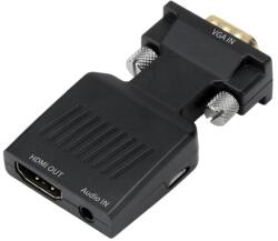 PremiumCord VGA-HDMI átalakító audio bemenettel és audiokábellel (khcon-52)