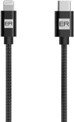ER POWER USB-C/Lightning kábel 120cm fekete (ERPWCL120BK)