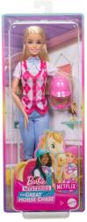 Mattel Papusa Barbie Mysteries, The Great Horse Chase, Malibu la echitatie, HXJ38 Papusa Barbie