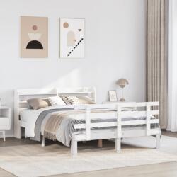 vidaXL fehér ágykeret fejtámlával matrac nélkül 160x200 cm (3306858)
