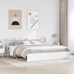 vidaXL fehér ágykeret fejtámlával matrac nélkül 180x200 cm (3306743)