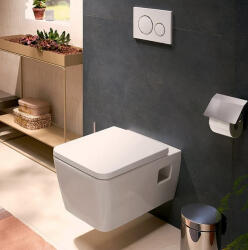 Hansgrohe EluPura Original Q szögletes karbamid WC ülőke és fedél, fehér 60149450 (60149450)
