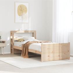 vidaXL tömör fenyőfa ágykeret fejtámlával 75 x 190 cm (3306005)
