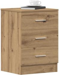 vidaXL kézműves tölgy színű szerelt fa éjjeliszekrény 38x35x55 cm (861126) - vidaxl