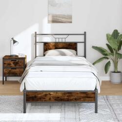 vidaXL füstös tölgy színű szerelt fa ágykeret matrac nélkül 80x200 cm (4106881)