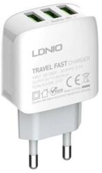 LDNIO A3312 EU LDNIO A3312 hálózati töltő 3xUSB, 17W fehér (A3312 EU)