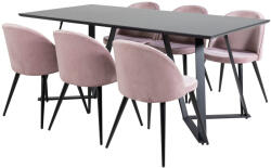  Étkezőgarnitúra Dallas 360 (Rózsaszín + Fekete)