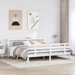 vidaXL fehér ágykeret fejtámlával matrac nélkül 180x200 cm (3306119)