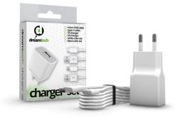 dreamtech D117949 Dreamtech hálózati töltő + USB-C kábel 2A fehér (117949) (D117949)