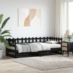 vidaXL tömör fa kihúzható nappali ágy matrac nélkül 2x(90x190) cm (840393)