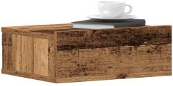 vidaXL 2 db antik fa szerelt fa lebegő éjjeliszekrények 40x32x15 cm (861120)