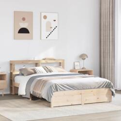 vidaXL tömör fenyőfa ágykeret fejtámlával 120 x 200 cm (3305993)