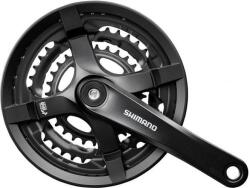 Shimano Tourney FC-TY501 négyszögtengelyes trekking hajtómű 28-38-48T, 170 mm, alumínium, LV, fekete, OEM kiszerelés