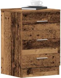 vidaXL 2 db antik fa szerelt fa éjjeliszekrények 38x35x55 cm (861125)