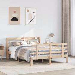 vidaXL tömör fenyőfa ágykeret fejtámlával 160 x 200 cm (3306857)