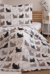 Renforcé pamut ágynemű PATTERNED CATS bézs Ágyneműhuzat mérete: 2 db 70 x 90 cm | 200 x 220 cm