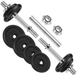 SONGMICS Kézi súlyzókészlet 2 x 10kg plusz súlyzórúddal, fekete (SYL20LBKV1)