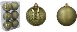  Karácsonyi gömbök 8cm 6 db Olive (GIF7382)