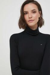 Tommy Hilfiger hosszú ujjú női, garbónyakú, fekete - fekete L