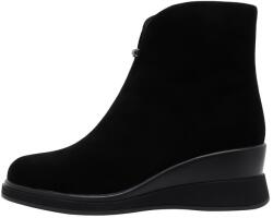 Karisma Ghete dama, Karisma, W1W150001A-01-I-Negru, elegant, piele intoarsa, cu platforma, negru (Marime: 39)