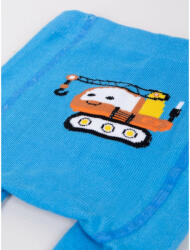  Yo! club pamut harisnyanadrág csúszásgátlóval (74-80) - kék/lánctalpas daru