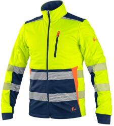 CXS Férfi fényvisszaverő softshell dzseki CXS BENSON - Sárga / kék | 4XL (1117-001-155-98)