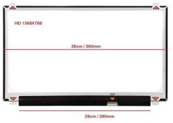 InnoLux 15.6" LCD monitor IPS panel LP156WH3 TL S3 N156BGE-L41 N156BGE-LB1 280mm PCB 1366x768 HD eDP 40 pin matt 360mm kijelző felfogató fülekkel
