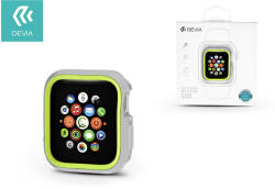 DEVIA Apple Watch 4 védőtok - Devia Dazzle Series 40 mm - ezüst/neon zöld