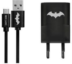 MH Protect USB kábel DC - Batman 002 USB - MicroUSB adatkábel hálózati töltővel 1m fekete 1A