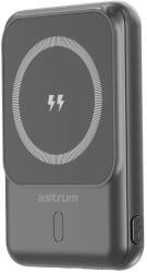 Astrum PB050 5000mAh fekete gyorstöltő power bank vezeték nélküli töltéssel, 2X Type-C (2.1A), li-polymer cellákkal - mobilehome