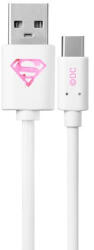 MH Protect USB kábel DC - Superman 001 USB - MicroUSB adatkábel 1m fehér