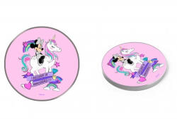 MH Protect Disney vezeték nélküli töltő - Minnie 002 micro USB adatkábel 1m 9V/1.1A 5V/1A pink (DCHWMIN003) 10W