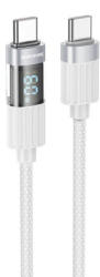 BOROFONE Bu46 Basic Display Usb Type-c Kábel / Type-c 60w 1.2 Méter Szürke