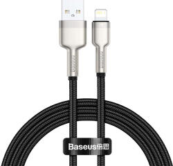 Baseus Cafule Metal iPhone Lightning adat- és töltőkábel 1, 0m 2, 4A fekete