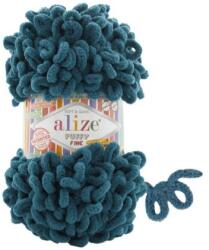 alize Puffy Fine 646 - petróleum (kötés kézzel, tű nélkül) (82272)
