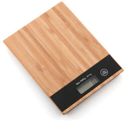Digitális konyhai mérleg /5kg, bambusz, LCD/ (KE23-336)
