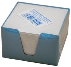 Kockatömb 9x9x6 cm egyszínű színes tartóban fehér