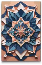  Festés számok szerint - Origami mandala Méret: 40x60cm, Keretezés: Kartonlemezen