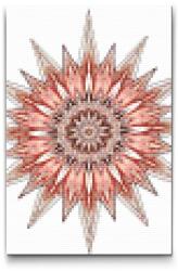 Gyémántszemes kirakó - Tüskés mandala Méret: 40x60cm, Keretezés: Műanyagtáblával, Gyémántok: Négyzet alakú