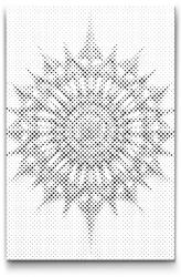 PontPöttyöző - Minimalista mandala Méret: 20x30cm, Keretezés: Kartonlemezen, Szín: Piros