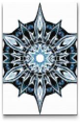 Gyémántszemes kirakó - Téli mandala Méret: 40x60cm, Keretezés: Műanyagtáblával, Gyémántok: Kerek