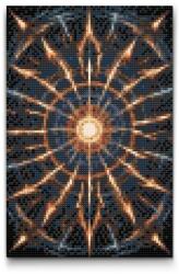 Gyémántszemes kirakó - Villám mandala Méret: 40x60cm, Keretezés: Keret nélkül (csak a vászon), Gyémántok: Kerek