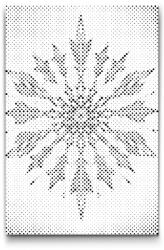  PontPöttyöző - nyíl mandala Méret: 40x60cm, Keretezés: Műanyagtáblával, Szín: Piros