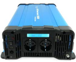 NEW ENERGY Tiszta szinuszos inverter 12V 2500W BYPASS funkcióval feszültségátalakító napelemes rendszerekhez és mobil áramellátáshoz (INVERTER_12V_TFS2500W_KEK)