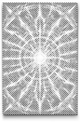 PontPöttyöző - Villám mandala Méret: 20x30cm, Keretezés: Kartonlemezen, Szín: Fekete