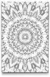 PontPöttyöző - Sárga-fekete mandala Méret: 20x30cm, Keretezés: Kartonlemezen, Szín: Kék
