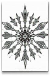  Gyémántszemes kirakó - nyíl mandala Méret: 40x60cm, Keretezés: Keret nélkül (csak a vászon), Gyémántok: Négyzet alakú