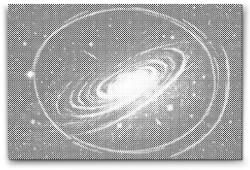  PontPöttyöző - Galaxis, Tejút Méret: 40x60cm, Keretezés: Kartonlemezen, Szín: Zöld